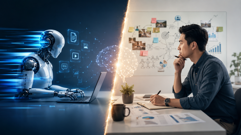 Vì sao AI viết nhanh hơn nhưng chưa chắc làm Marketing tốt hơn bạn? - Haomkt.com